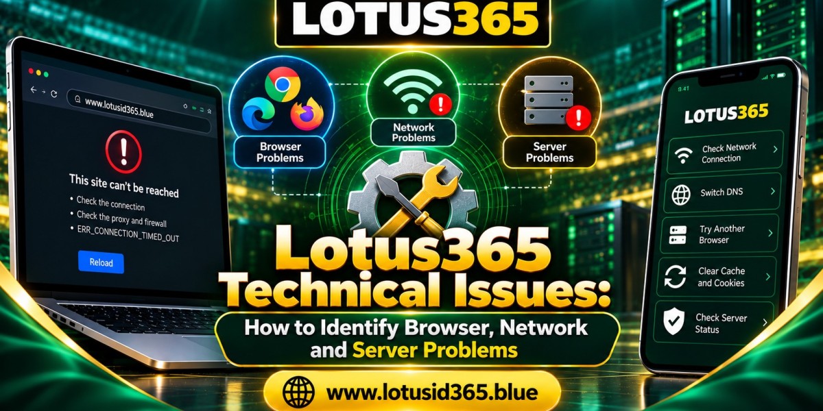Lotus365 Technical Issues: How to Identify Browser, Network and Server Problems